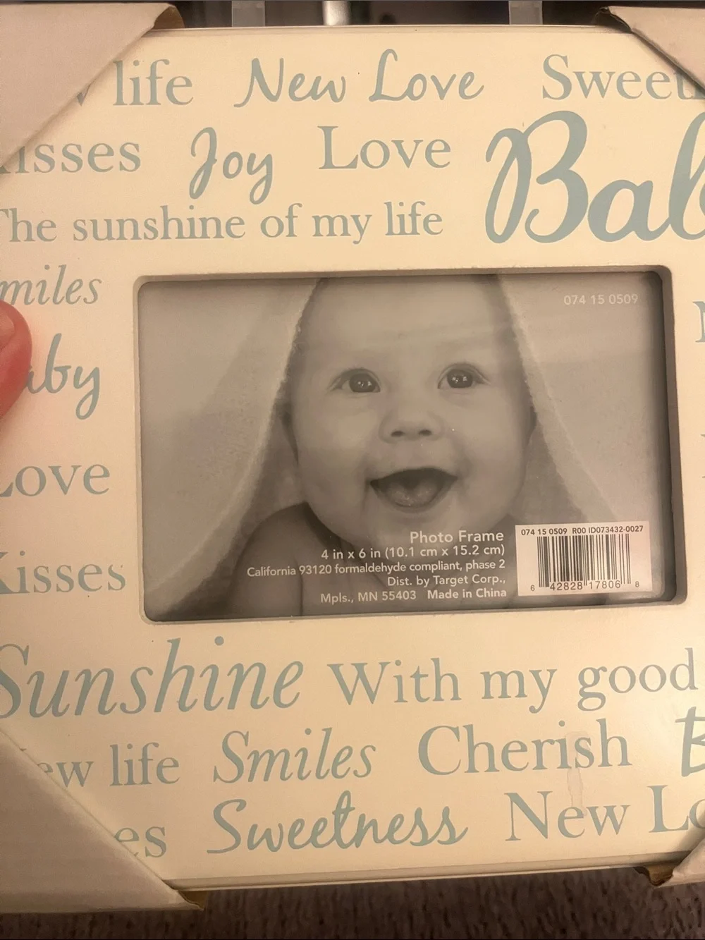 Target Baby Picture Frame in Light Blue and Cream